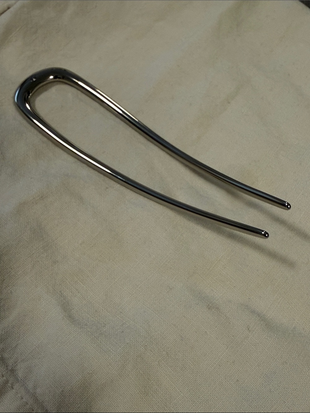 Deborah Pagani Silver Metal U-Shaped Hair Jewelry / Fork - Picture 5 of 6